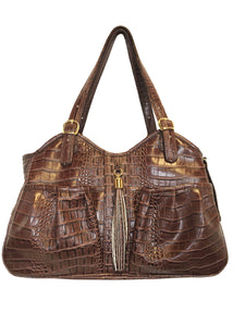 METRO BAG - BROWN CROCO